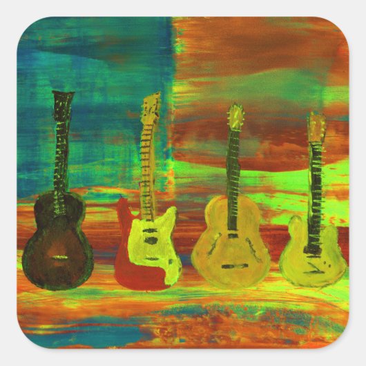 Americana Music Vierkante Sticker (Voorkant)