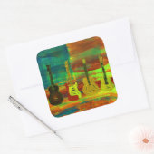 Americana Music Vierkante Sticker (Envelop)