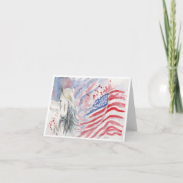 Americana Paard Door Sherry Kaart