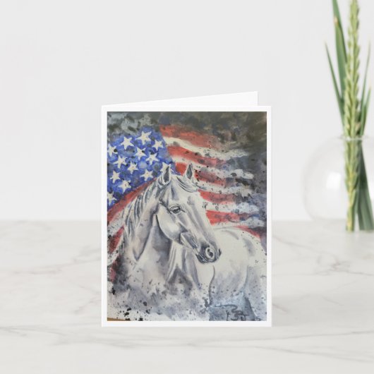 Americana-paard van Sherry Kaart (Voorkant)
