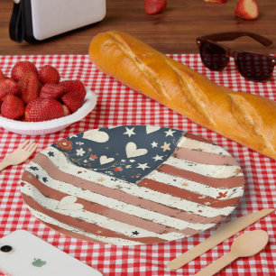 Americana Papieren Borden Bordje
