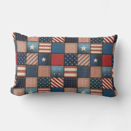 Americana Patchwork Afbeelding Buitenkussen