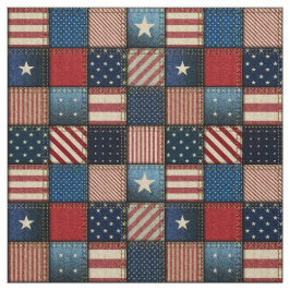 Americana Patchwork Afbeelding Fabric Stof