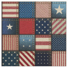 Americana Patchwork Afbeelding Fabric Stof