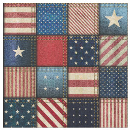 Americana Patchwork Afbeelding Fabric Stof