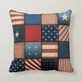 Americana Patchwork Afbeelding Kussen