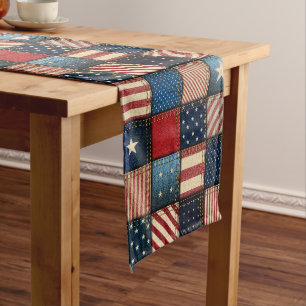 Americana Patchwork Afbeelding Medium Tafelloper