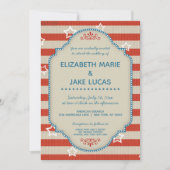 Americana Patriotic Wedding Invitation Kaart (Voorkant)