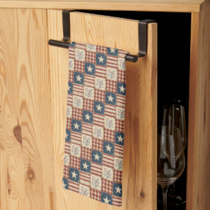 Americana Patriottische Landelijke Boerderij Stijl Theedoek
