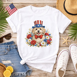Americana Puppyl Illustratie T-shirt