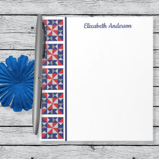 Americana Quilt Block Border Note Pad Notitieblok