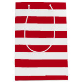 Americana Red And White Stripes Medium Cadeauzakje (Voorkant)