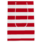 Americana Red And White Stripes Medium Cadeauzakje (Achterkant)