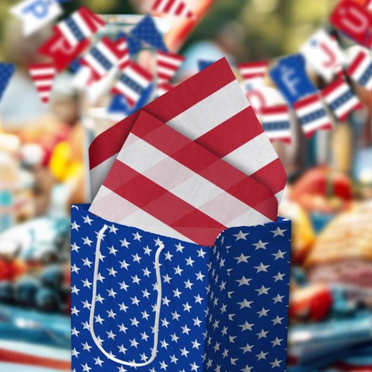 Americana Red And White Stripes Tissuepapier