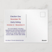 Americana Red Blue Glitter Drip Vote Reminder Briefkaart (Achterkant)