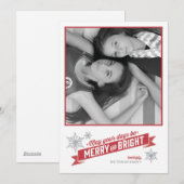 Americana Red Marquee Holiday Photo Card Feestdagenkaart (Voorkant / Achterkant)