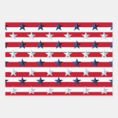 Americana Red White Blue Stars And Stripes Inpakpapier Vel (Voorkant)