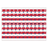 Americana Red White Blue Stars And Stripes Tafelkleed (Voorkant (Horizontaal))
