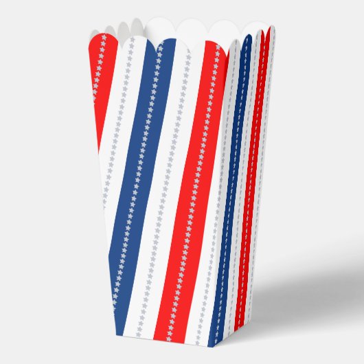 Americana Red White Blue Stars & Stripes Bedankdoosjes (Achterkant)