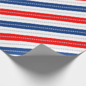 Americana Red White Blue Stars & Stripes Cadeaupapier (Hoek)