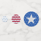 Americana Red White Blue Stars Stripes Celebration Confetti (Achterkanten)