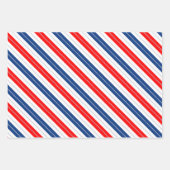 Americana Red White Blue Stars & Stripes Inpakpapier Vel (Voorkant 3)