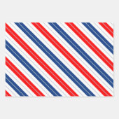 Americana Red White Blue Stars & Stripes Inpakpapier Vel (Voorkant 2)