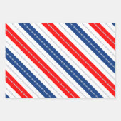 Americana Red White Blue Stars & Stripes Inpakpapier Vel (Voorkant)