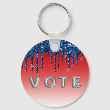 Americana Rood Blauw Glitter Drip Stem