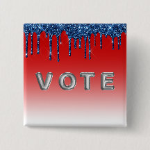 Americana Rood Blauw Glitter Drip Stem