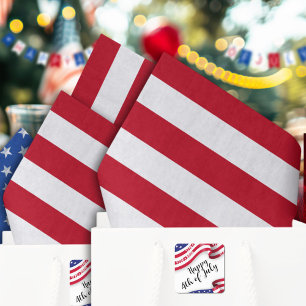 Americana Rood En Witte Strepen Tissuepapier