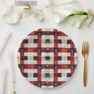 Americana Rood Wit Blauw Papieren Borden Bordje