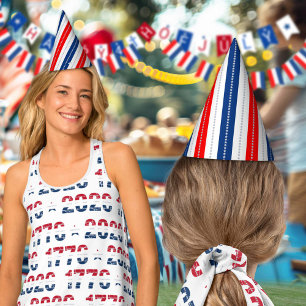 Americana Rood Wit Blauw Sterren & Strepen Feesthoedjes