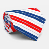 Americana Rood Wit Blauw Sterren & Strepen Stropdas (Opgerold)