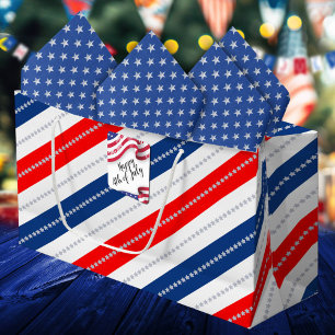 Americana Rood Wit Blauwe Sterren En Strepen Groot Cadeauzakje