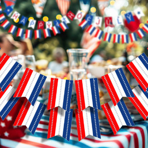 Americana Rood Wit Blauwe Sterren en Strepen Vlaggetjes