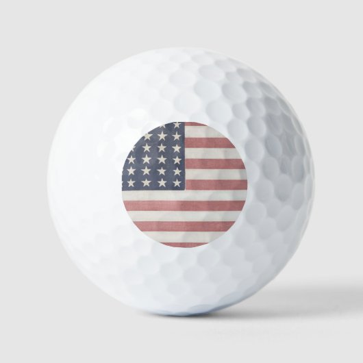 americana rood wit en blauw  vlag golfballen (Voorkant)