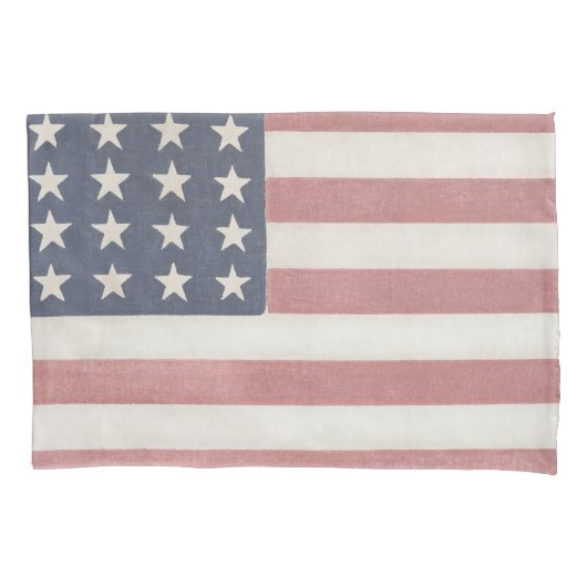 americana rood wit en blauw  vlag kussensloop (Voorkant)