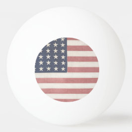 americana rood wit en blauw  vlag pingpongbal