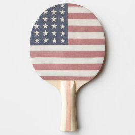americana rood wit en blauw  vlag tafeltennisbatje