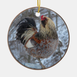 Americana Rooster Ornament