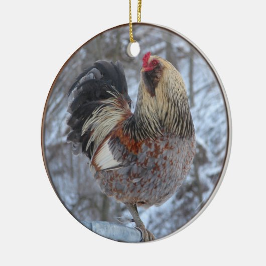 Americana Rooster Ornament (Links)