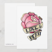 Americana rose art feestdagenkaart (Voorkant / Achterkant)