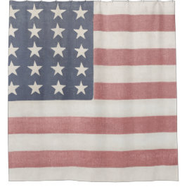Americana rustieke Amerikaanse vlag Douchegordijn