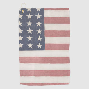 Americana rustieke Amerikaanse vlag Golfhanddoek