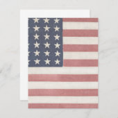 Americana rustieke Amerikaanse vlag Notitiekaartje (Voorkant / Achterkant)