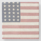 Americana rustieke Amerikaanse vlag Stenen Onderzetter (Voorkant)