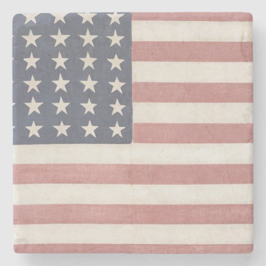 Americana rustieke Amerikaanse vlag Stenen Onderzetter (Voorkant)