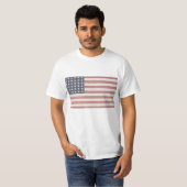 Americana rustieke Amerikaanse vlag T-shirt (Voorkant volledig)