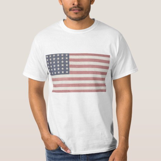 Americana rustieke Amerikaanse vlag T-shirt (Voorkant)